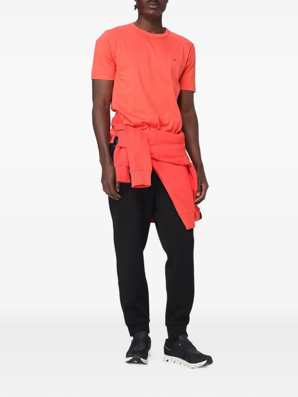 C.P. Company T-shirt met logopatch Oranje