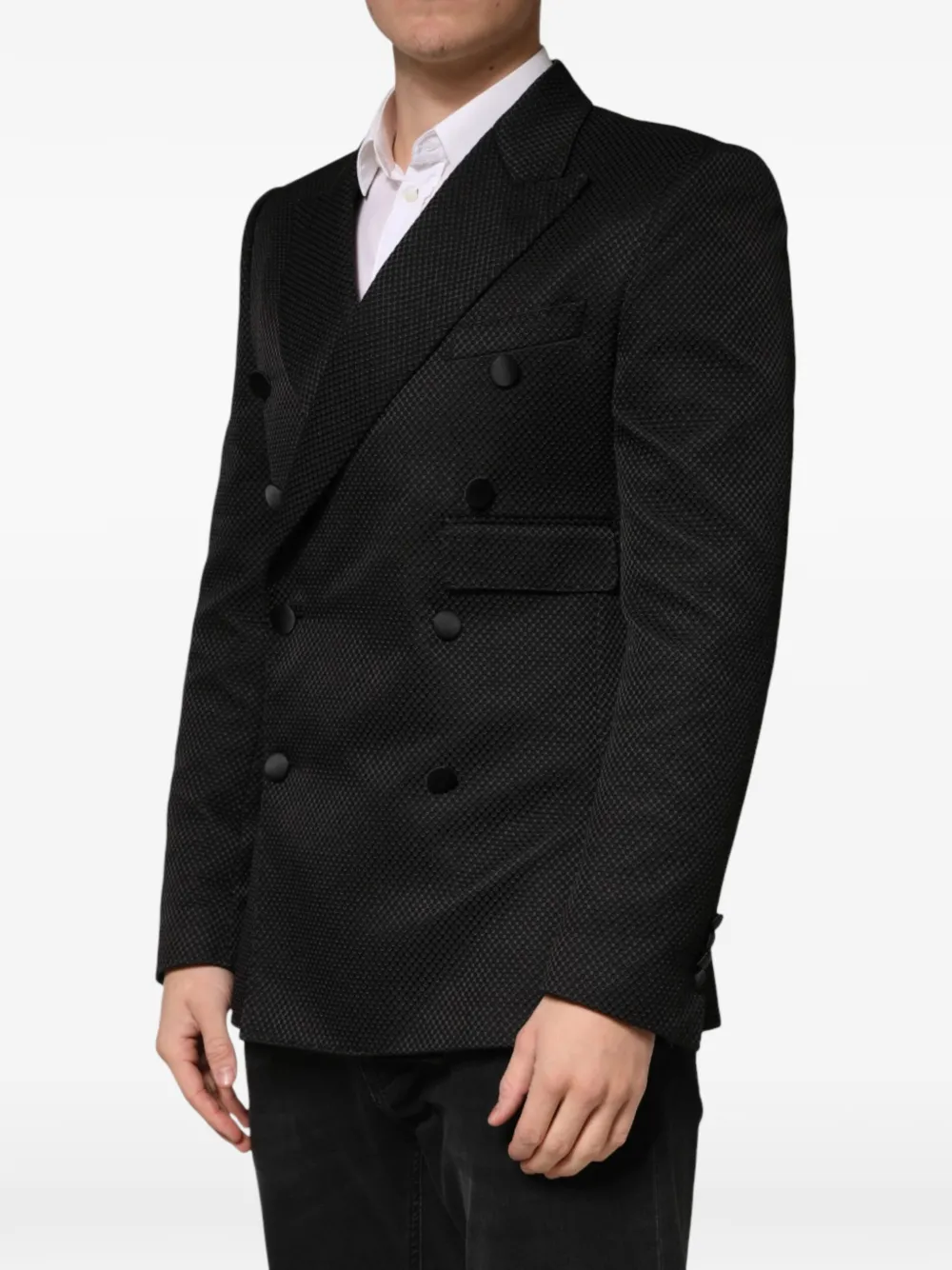 Dolce & Gabbana Blazer met dubbele rij knopen Zwart
