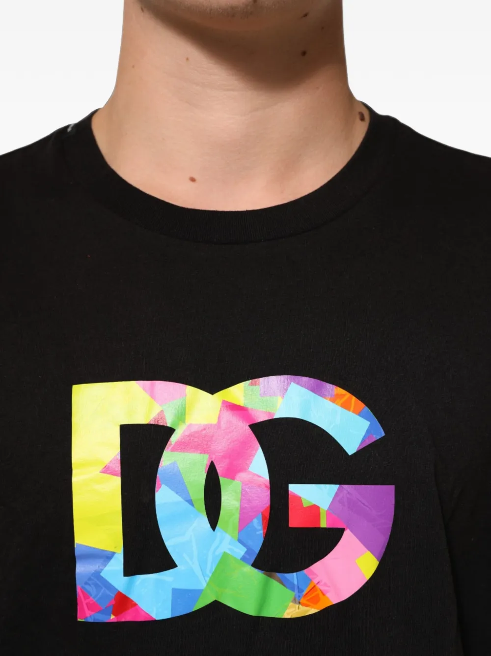Dolce & Gabbana T-shirt met logoprint Zwart