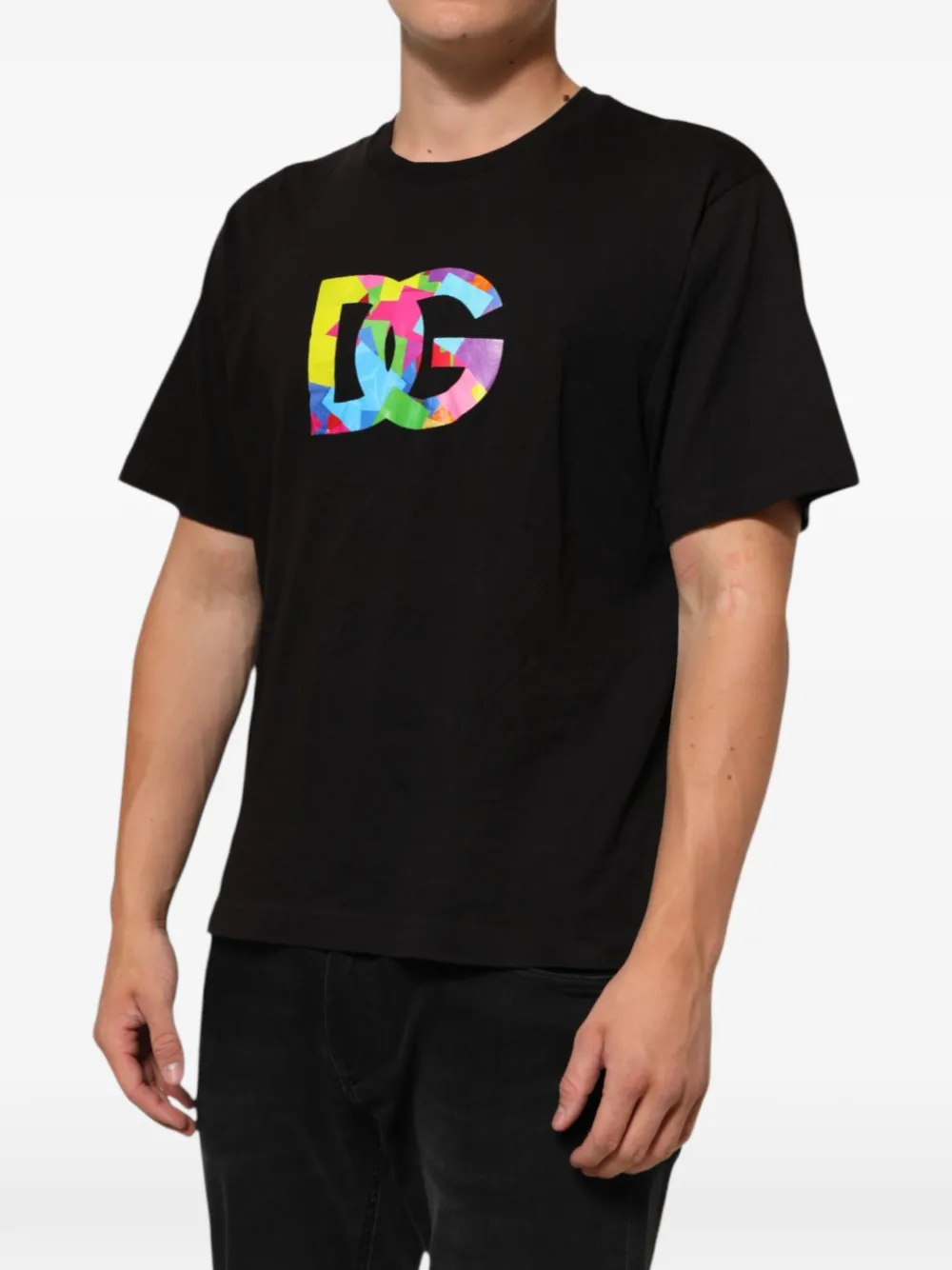Dolce & Gabbana T-shirt met logoprint Zwart