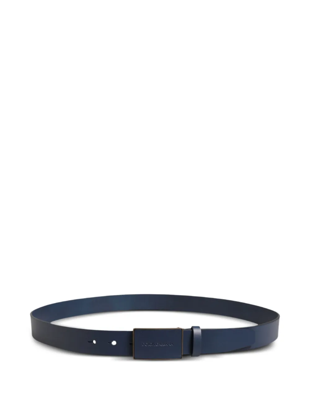 Dolce & Gabbana Leren riem met logoplakkaat Blauw
