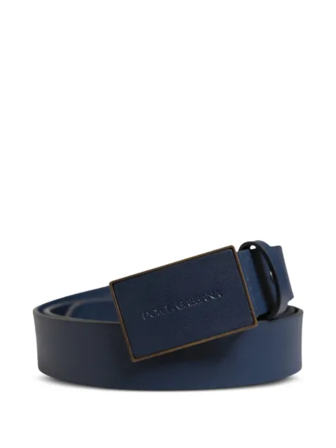 Dolce & Gabbana cinturón de piel con placa del logo