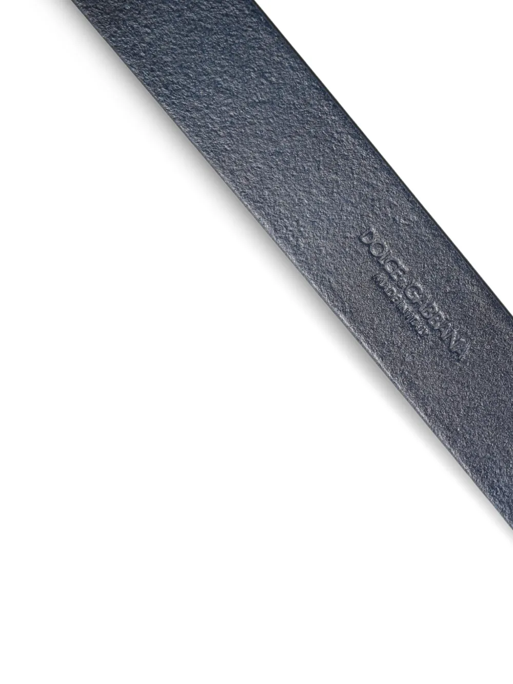 Dolce & Gabbana Leren riem met logoplakkaat Blauw