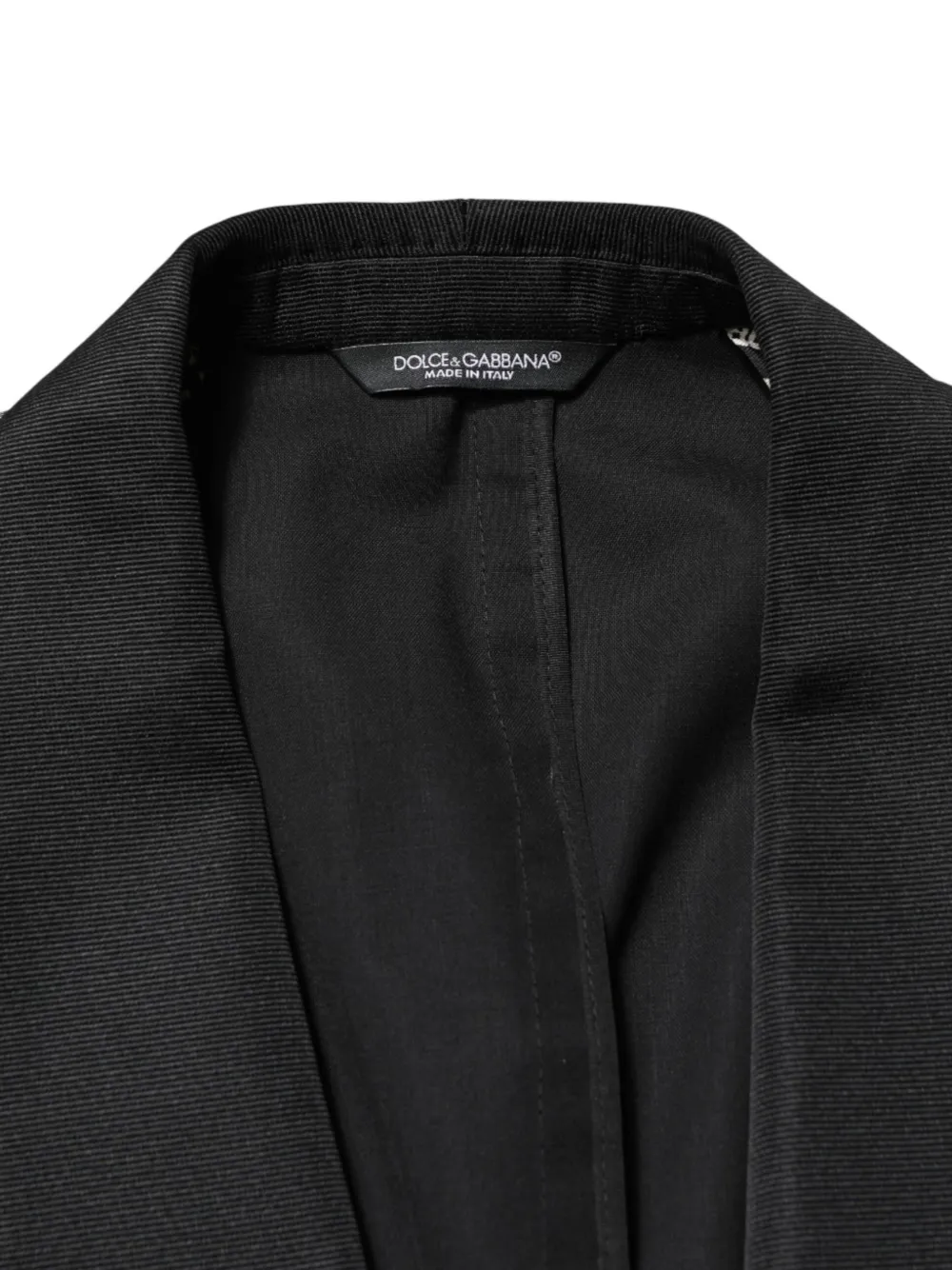 Dolce & Gabbana Blazer met sjaalrevers en print Zwart