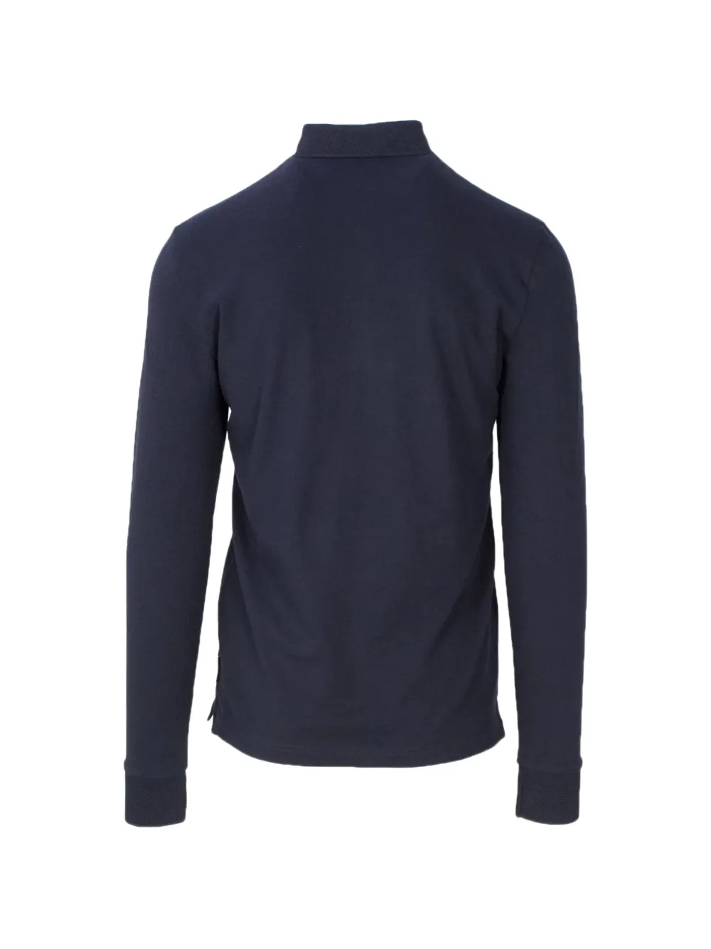 Armani Exchange Poloshirt met geborduurd logo en lange mouwen Blauw