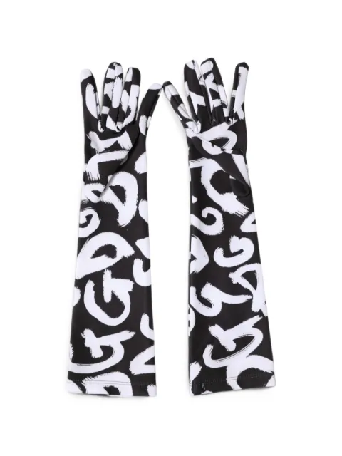 Dolce & Gabbana DG Logo elbow-length gloves