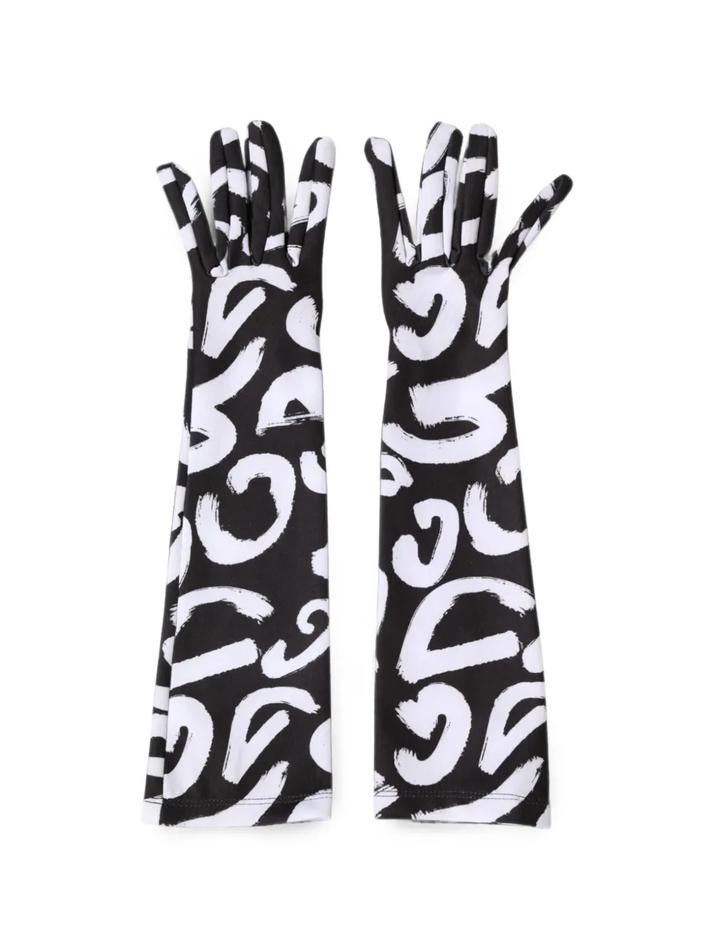 Dolce & Gabbana DG Logo elbow-length gloves Zwart
