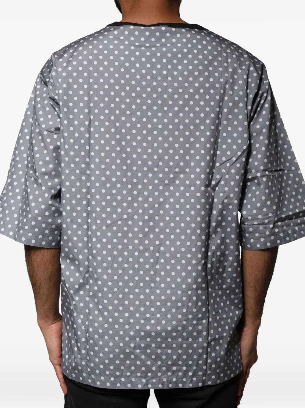 Dolce & Gabbana T-shirt met stippen en print Grijs