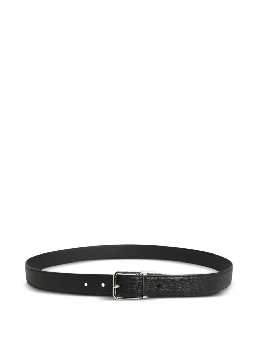 Dolce & Gabbana Leren riem met textuur Zwart
