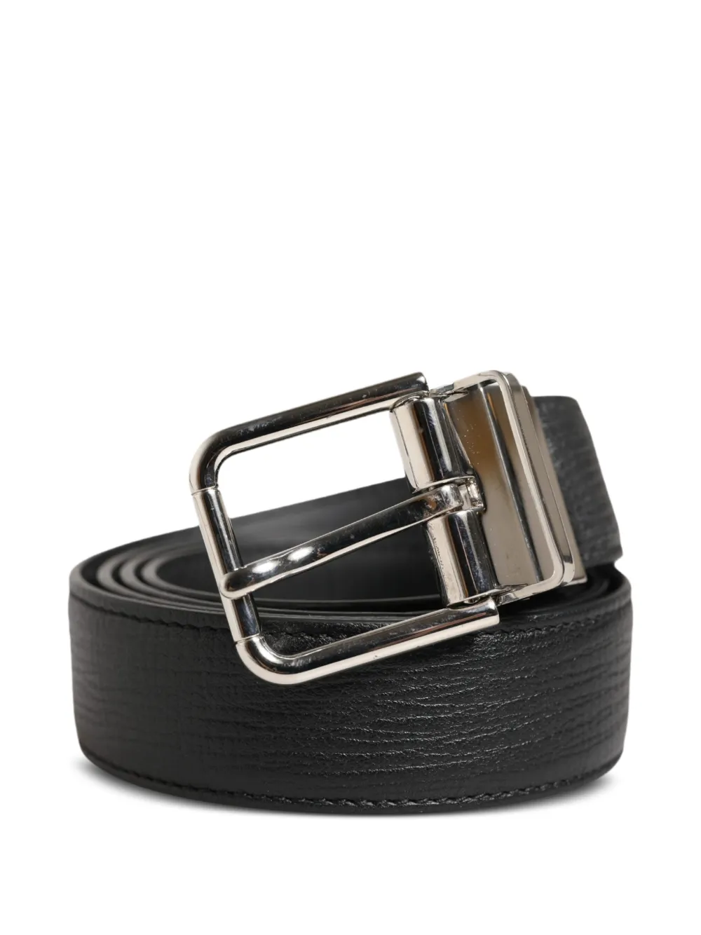 Dolce & Gabbana Cintura in pelle zigrinata - Nero