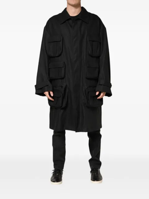 Dolce & Gabbana multi-pocket collared coat