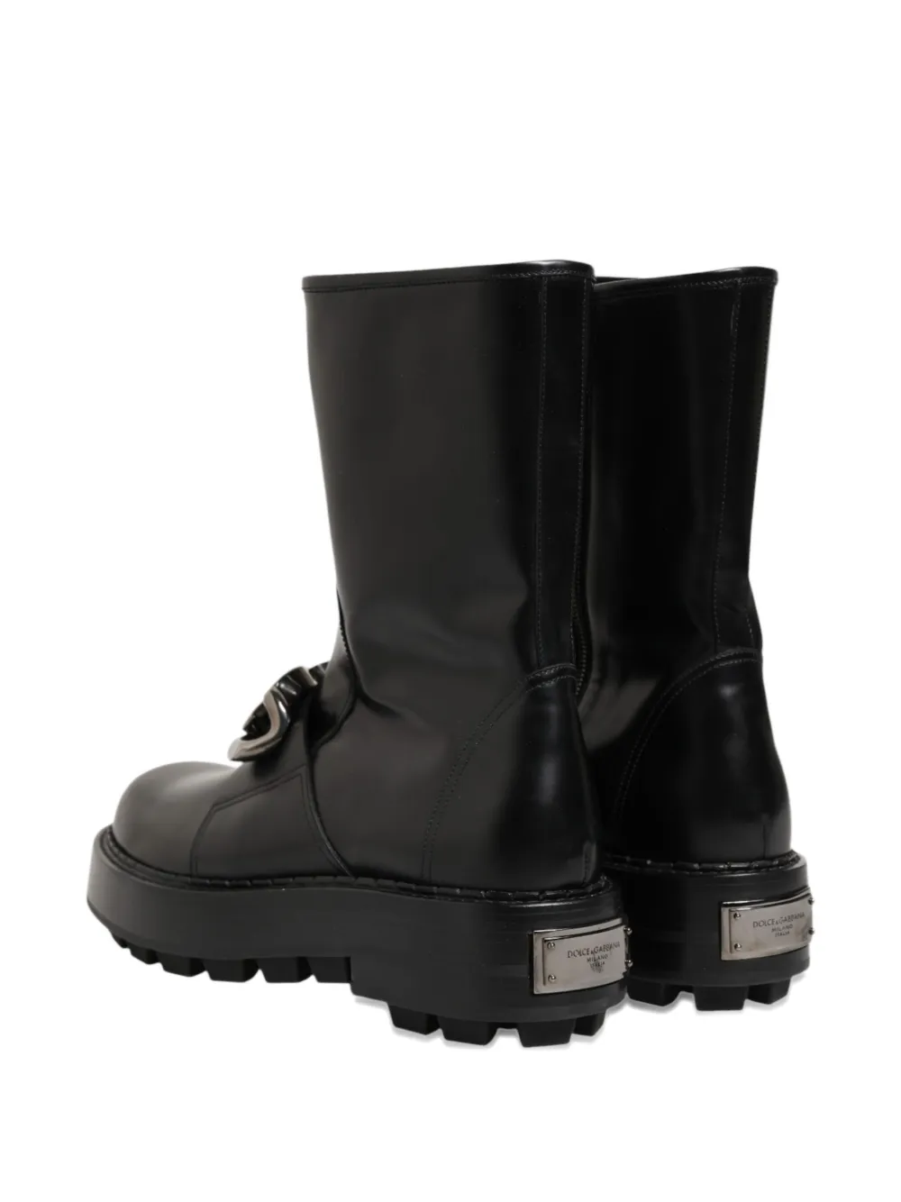 Dolce & Gabbana DG-logo biker boots Zwart