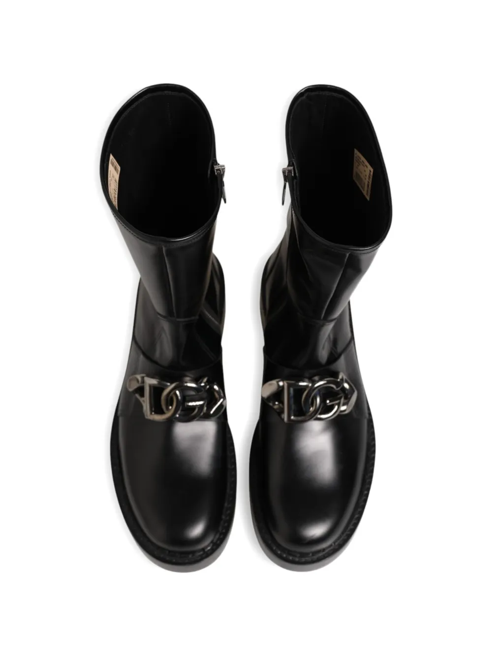 Dolce & Gabbana DG-logo biker boots Zwart