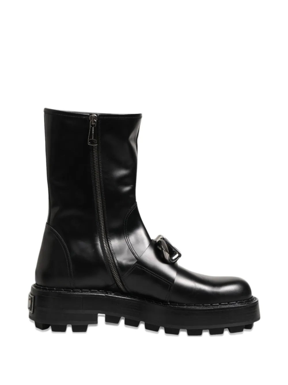 Dolce & Gabbana DG-logo biker boots Zwart