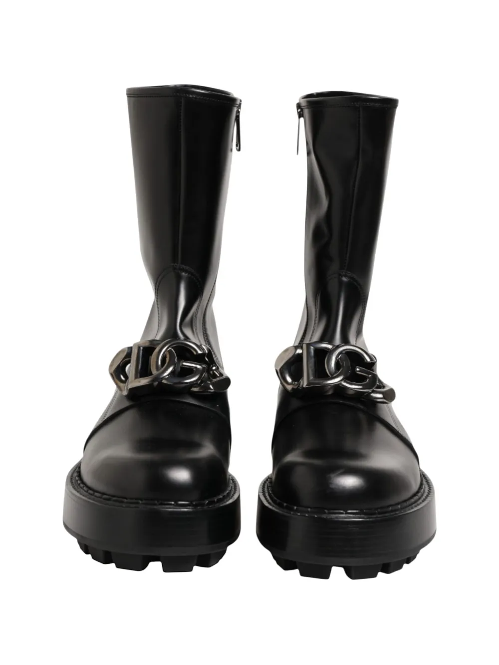 Dolce & Gabbana DG-logo biker boots Zwart