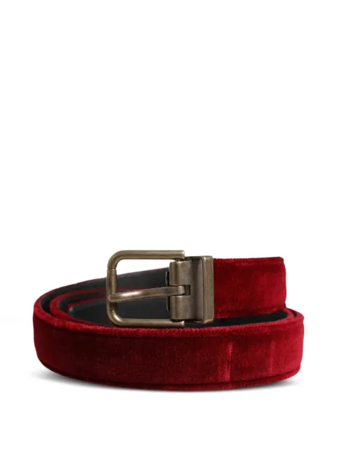 Dolce & Gabbana velvet buckle belt
