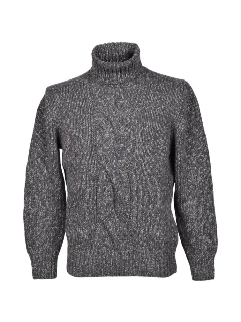 Brunello Cucinelli свитер фактурной вязки с высоким воротником