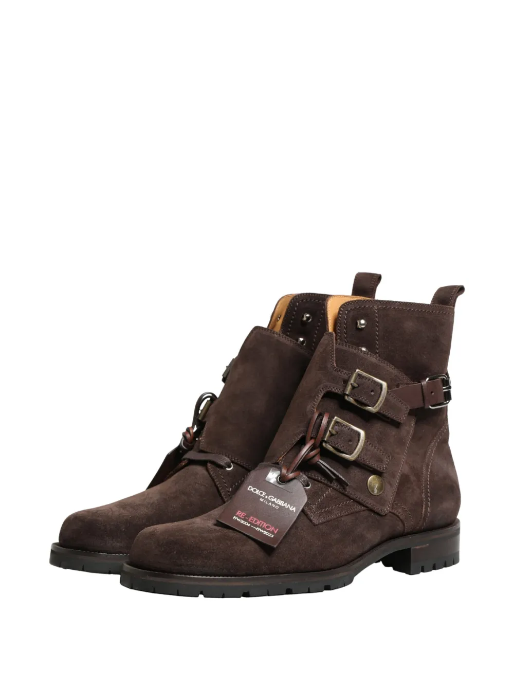 Dolce & Gabbana Suède enkellaarzen Bruin