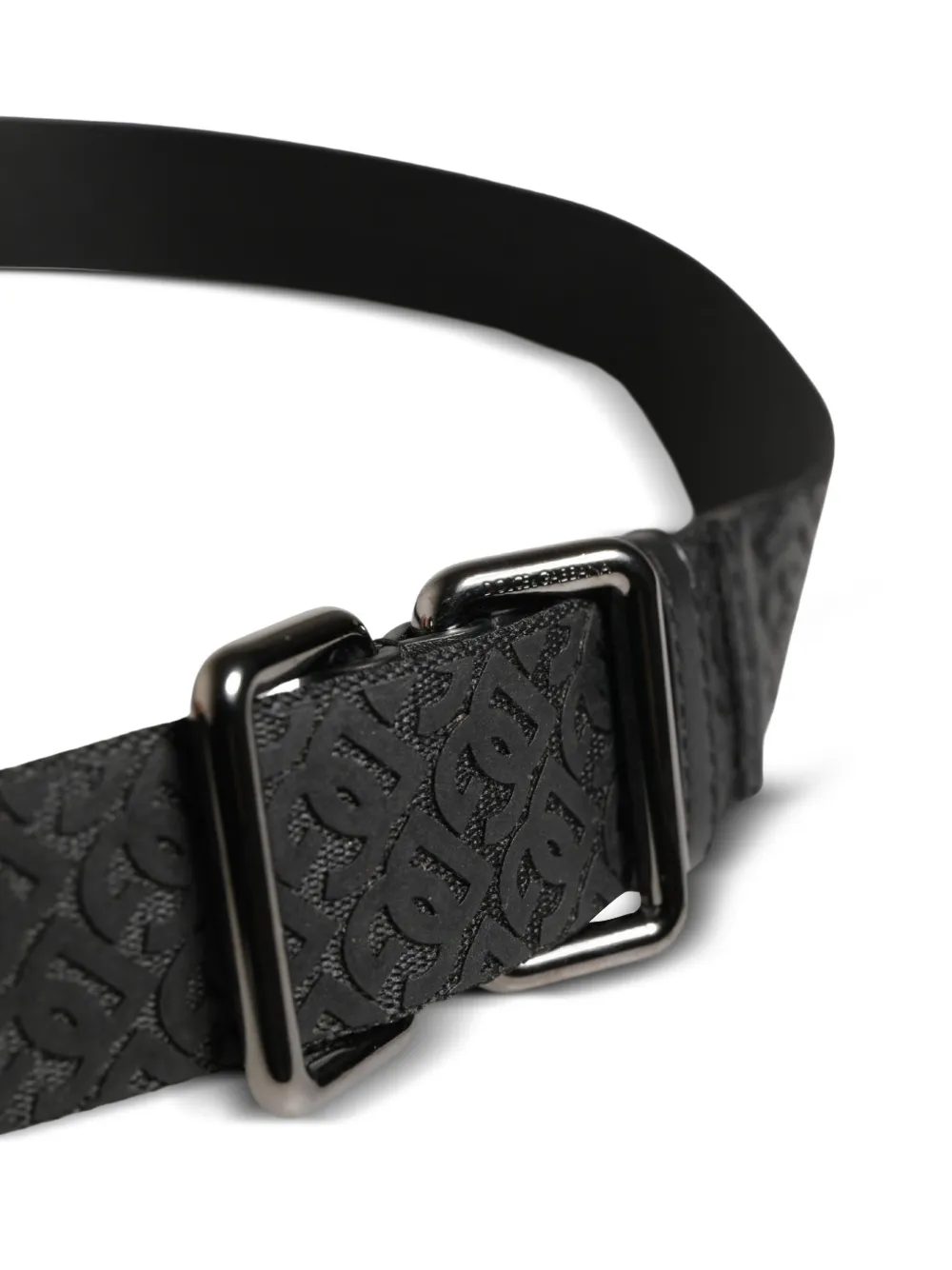 Dolce & Gabbana Riem met metalen gesp en DG-logo Zwart