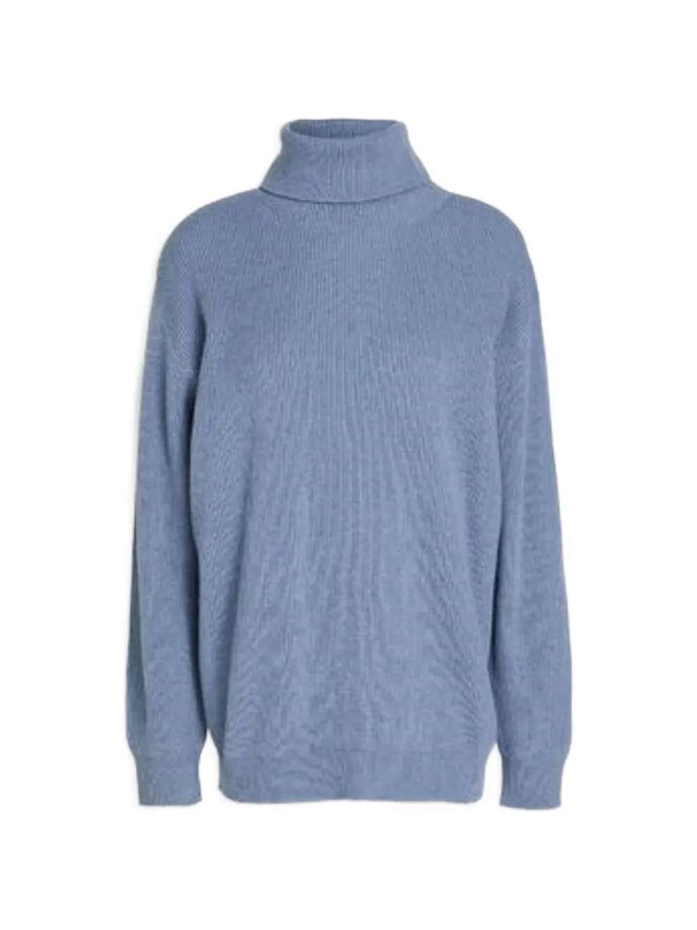 Brunello Cucinelli Maglione a coste con collo alto - Blu