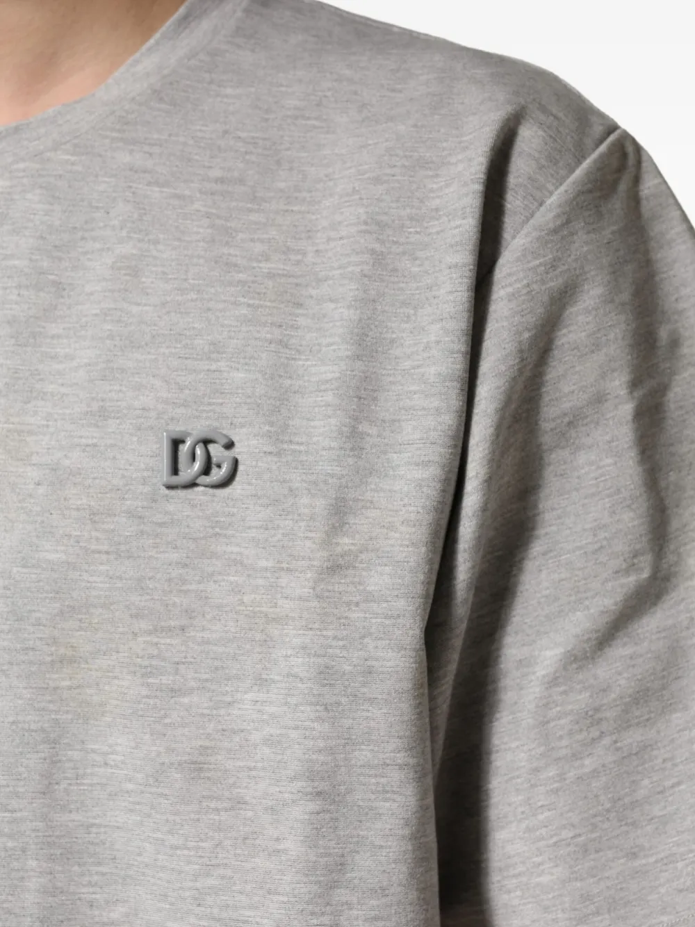 Dolce & Gabbana T-shirt met DG logoplakkaat Grijs