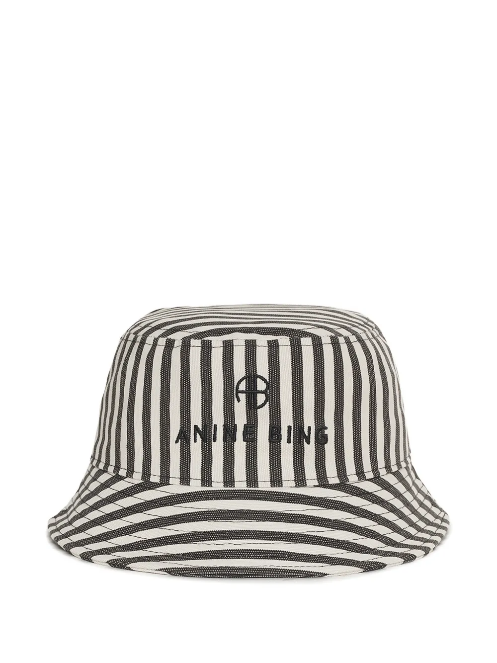 ANINE BING Nicks bucket hat - white and black stripe - Bianco