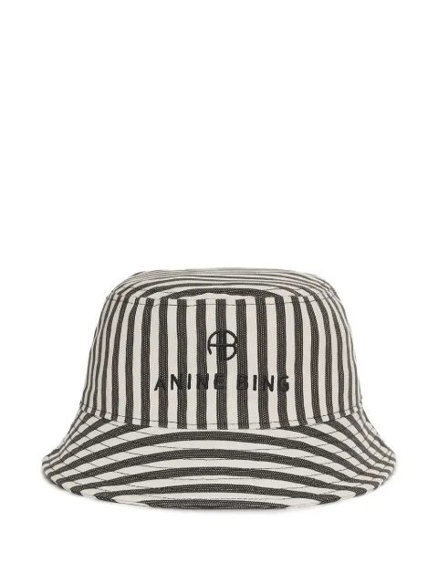 ANINE BING Nicks bucket hat - white and black stripe