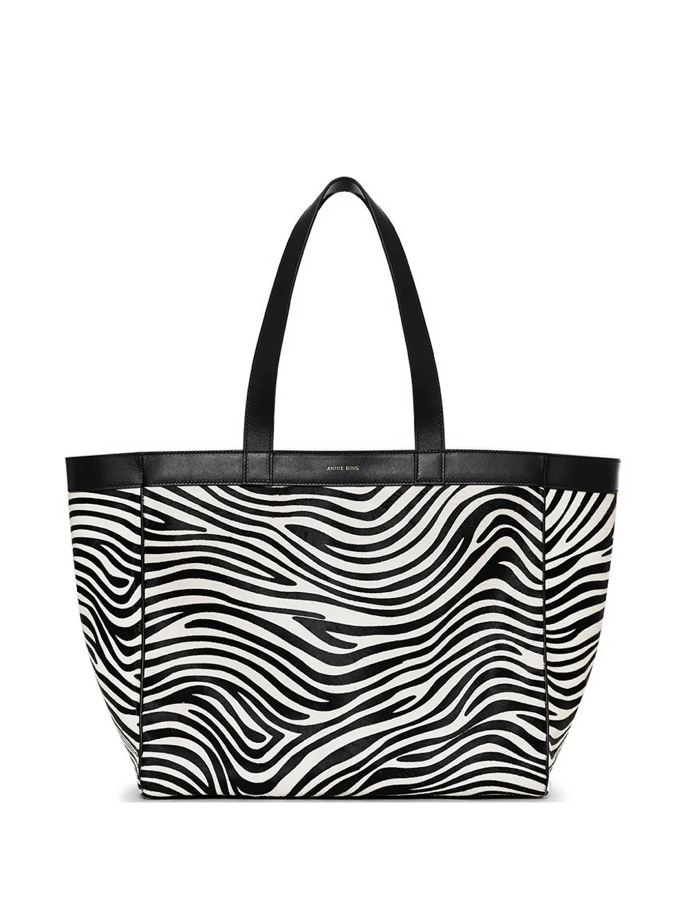 ANINE BING medium Rio tote - zebra - Bianco