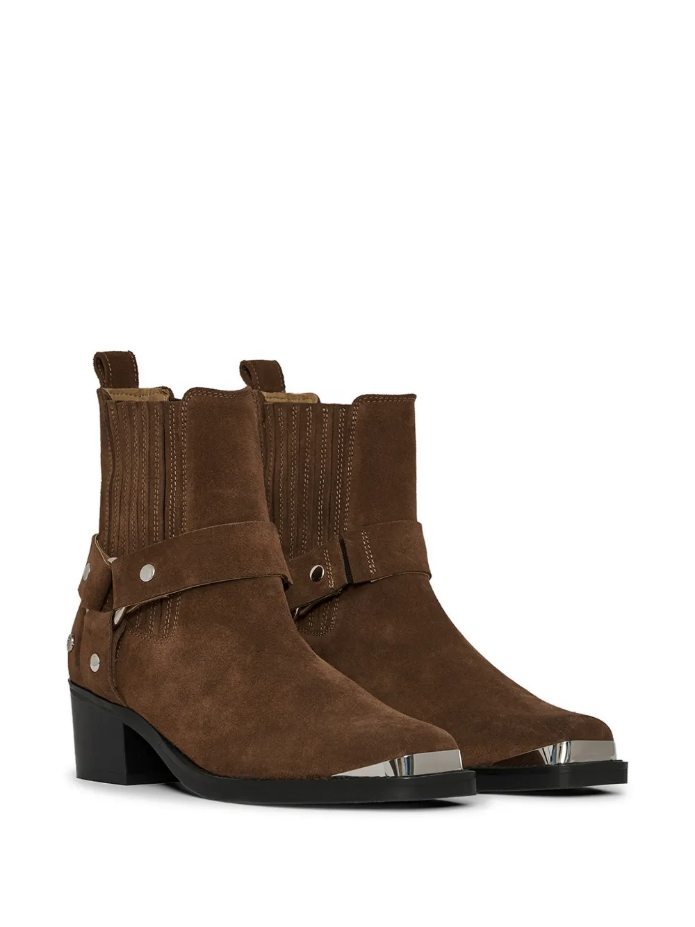 ANINE BING mid biker boots tobacco Bruin