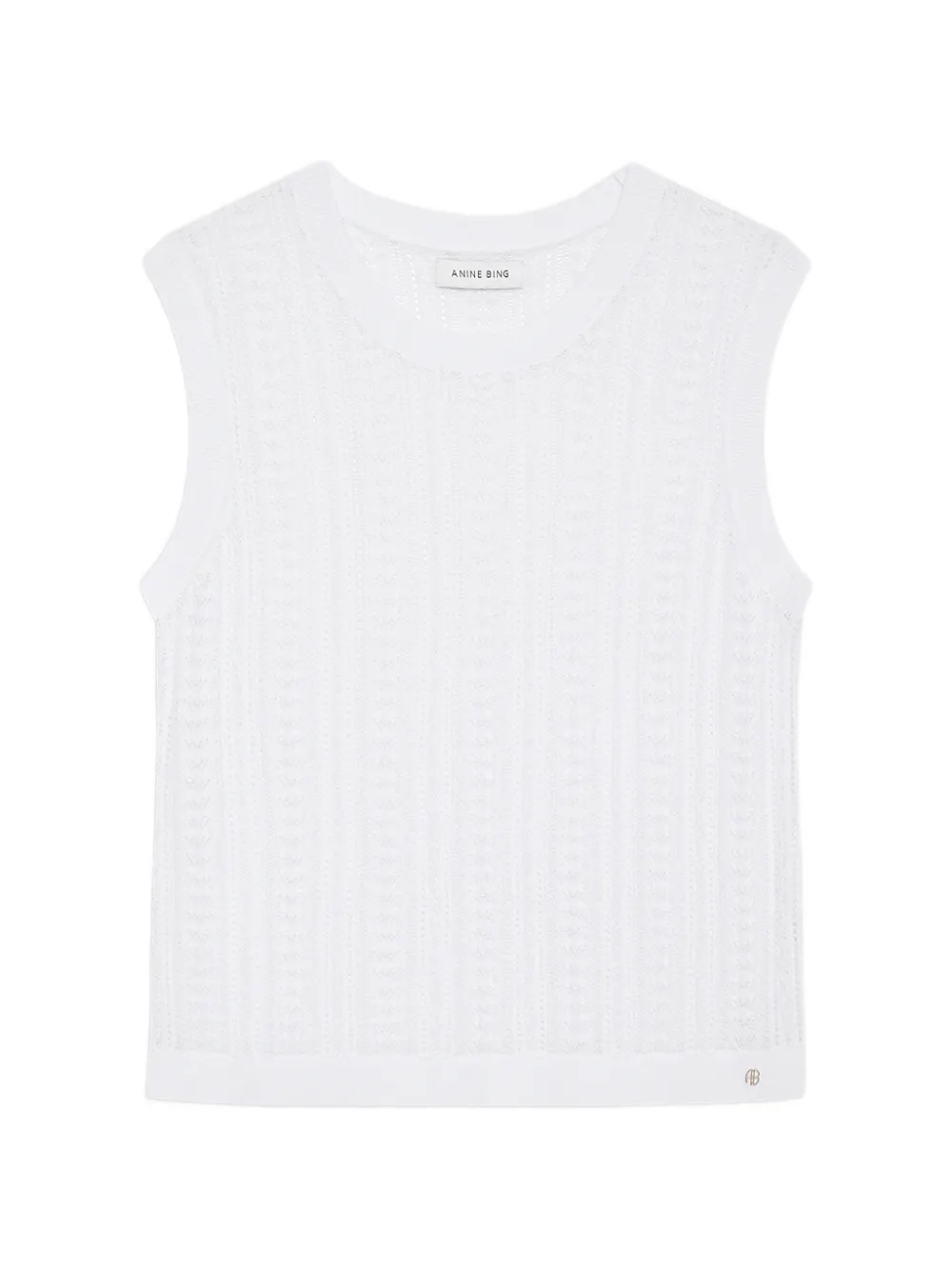 ANINE BING Moni crop tank - white - Bianco