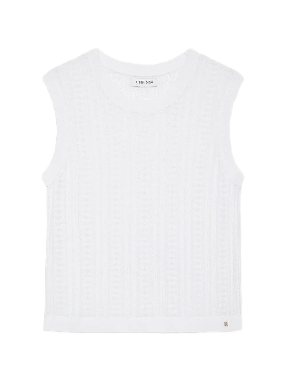 ANINE BING Moni cropped tanktop Wit