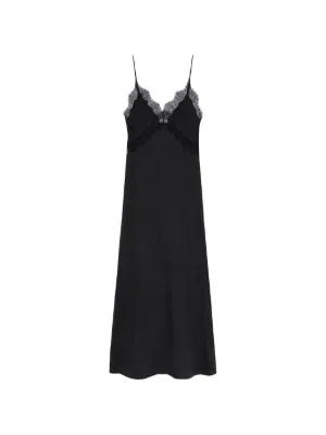 diane von furstenberg olivia lace dress Diane Von Furstenberg Vintage Olivia Lace Slip Dress | Black