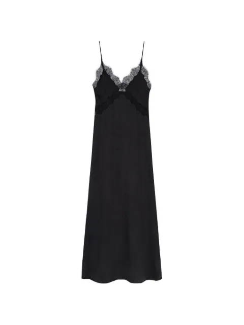 ANINE BING lace-trim V-neck maxi dress