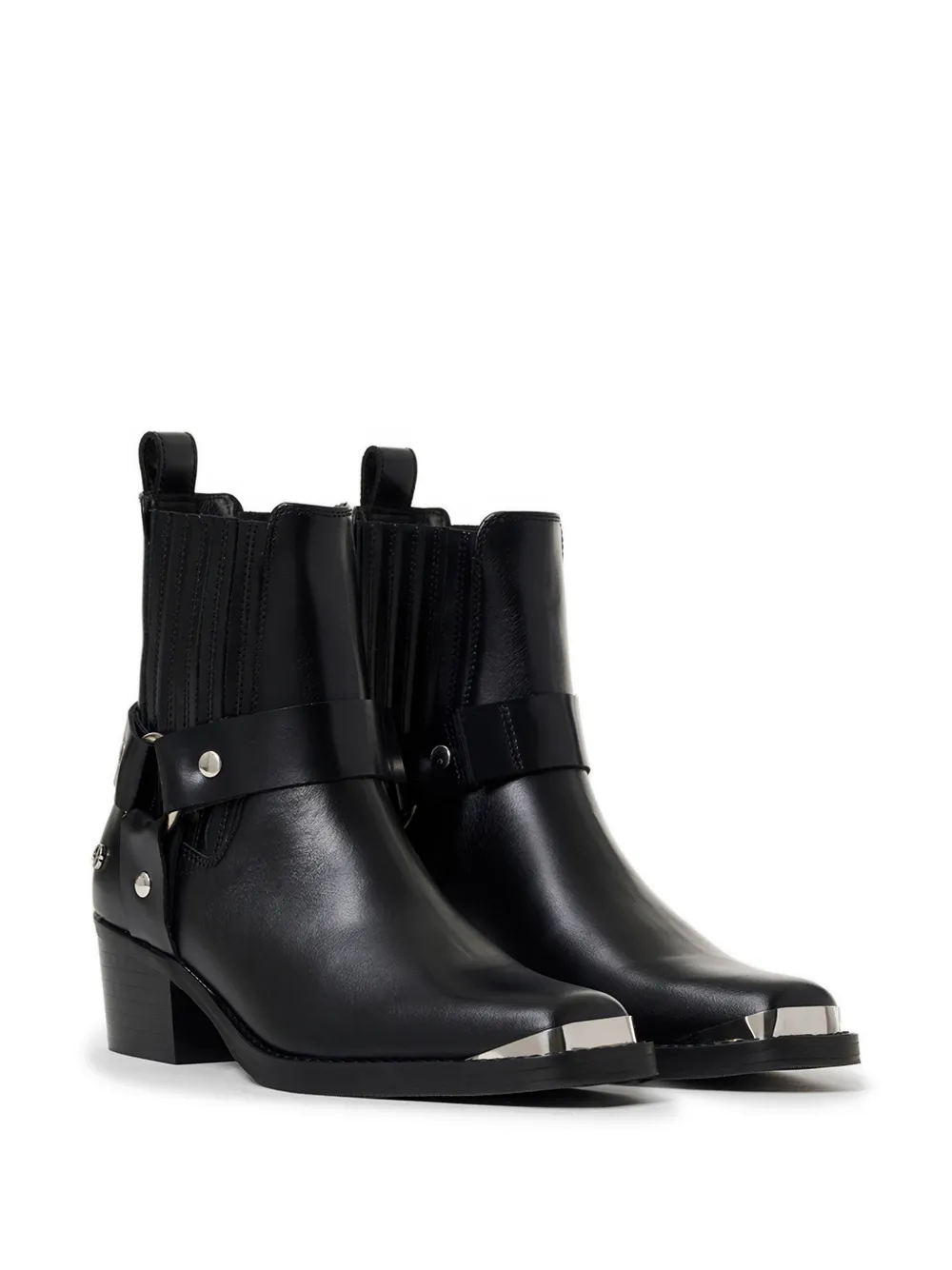 ANINE BING mid biker boots black Zwart