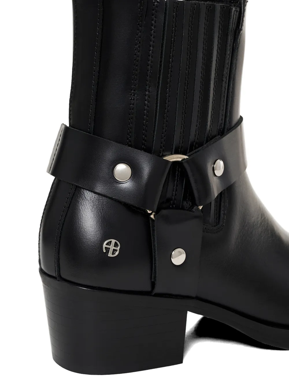 ANINE BING mid biker boots black Zwart