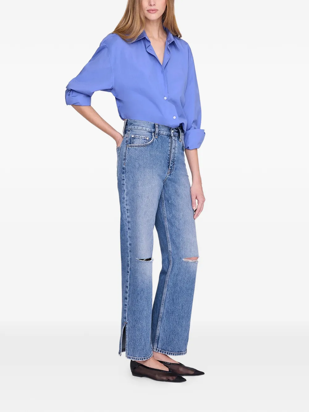 ANINE BING Plaza blouse Blauw