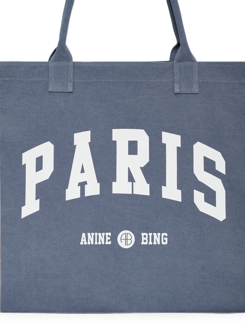 ANINE BING Paris University Leo canvas shopper Blauw