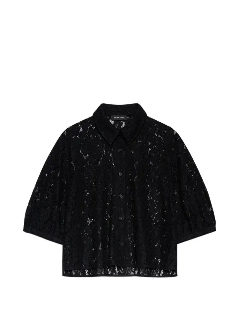 ANINE BING Shayna top - black lace