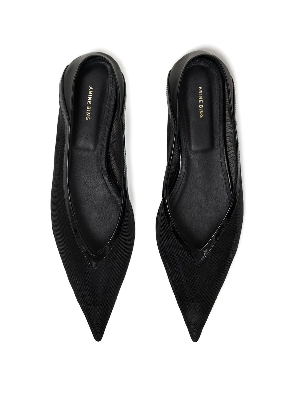ANINE BING Aneka mesh ballet flats Wit