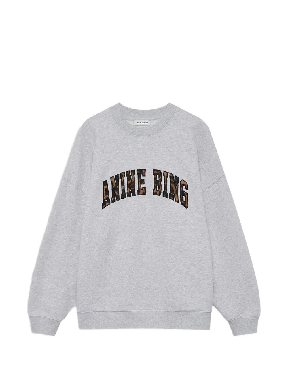 ANINE BING Miles sweatshirt leopard - heather grey - Grau