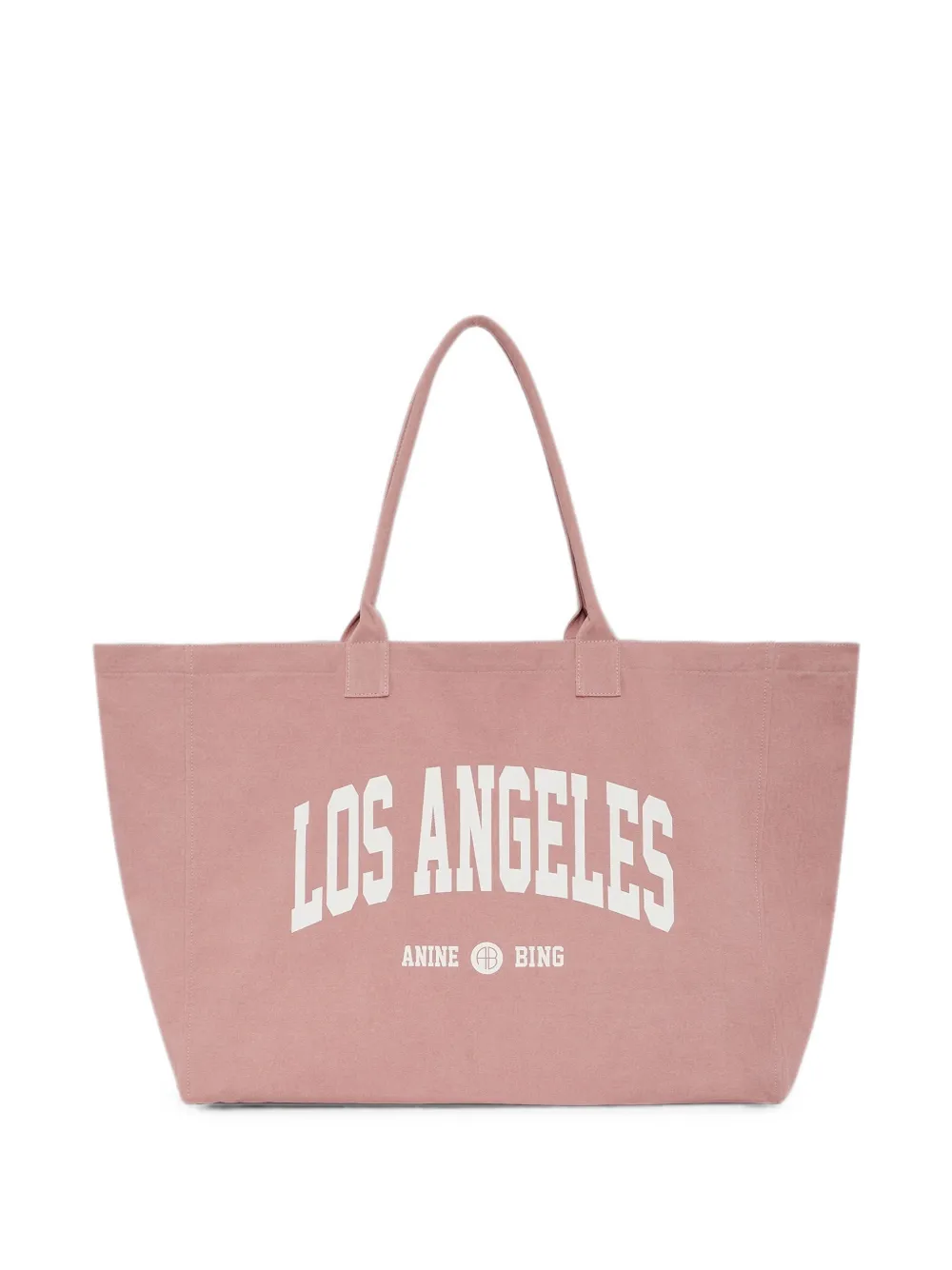 ANINE BING Leo canvas tote Los Angeles University - earth red - Pink