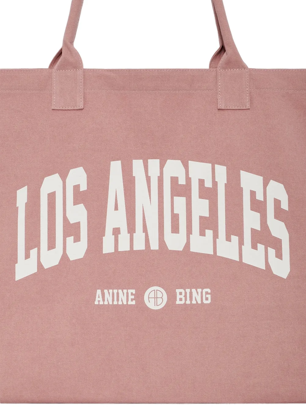 ANINE BING Los Angeles University Leo canvas shopper Roze