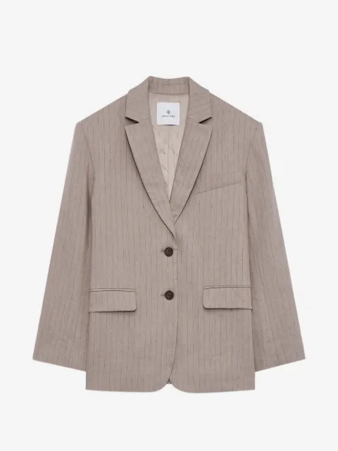 ANINE BING blazer Quinn a rayas diplomáticas