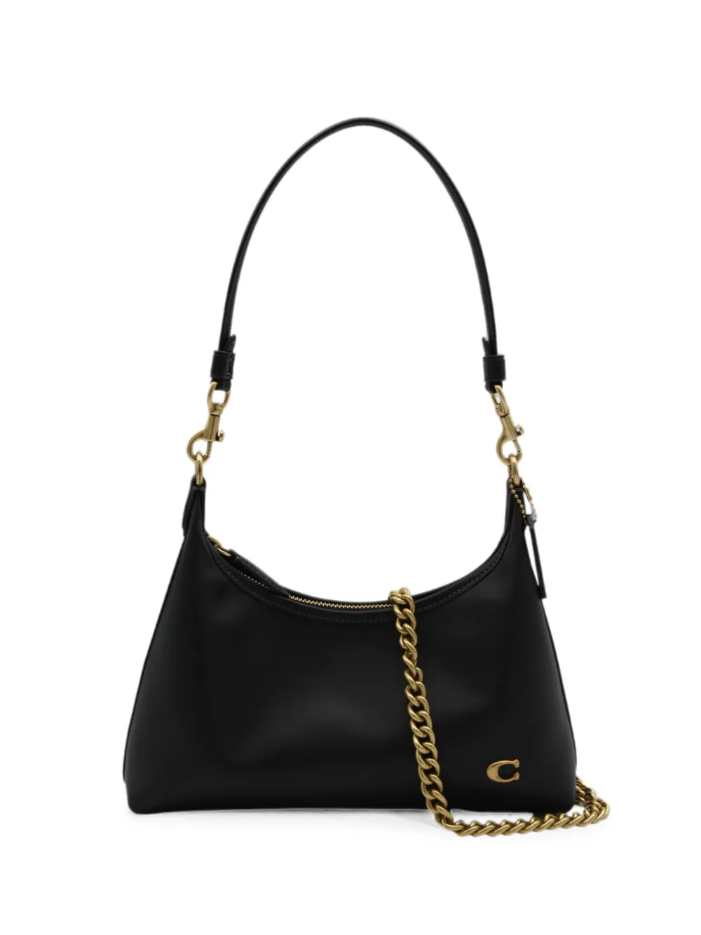 Coach logo-plaque shoulder bag - Nero
