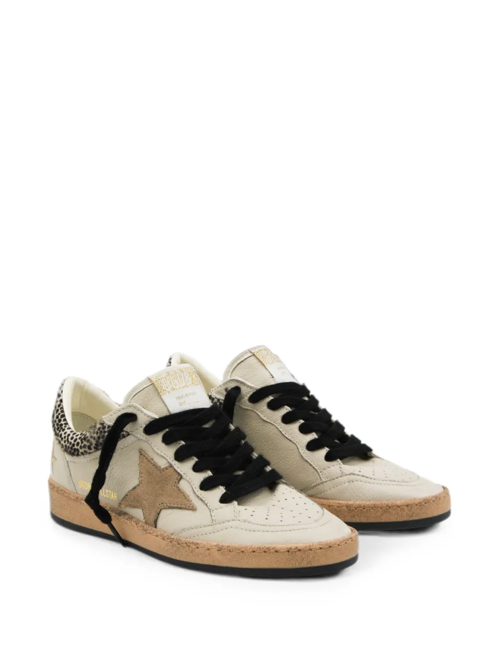 Golden Goose Ball Star leopard-print sneakers Beige