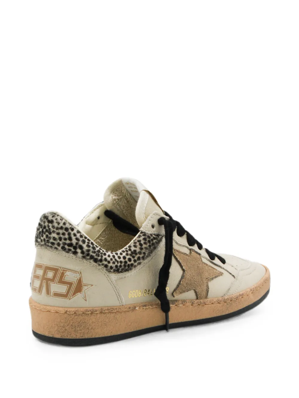 Golden Goose Ball Star leopard-print sneakers Beige