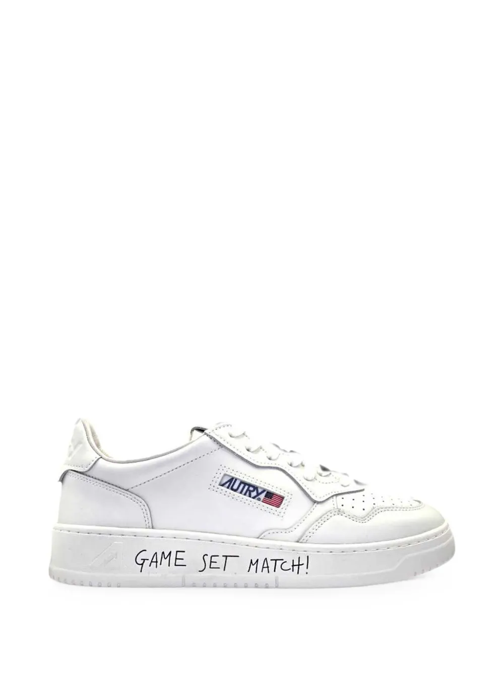 Autry Match slogan-print sneakers - Bianco