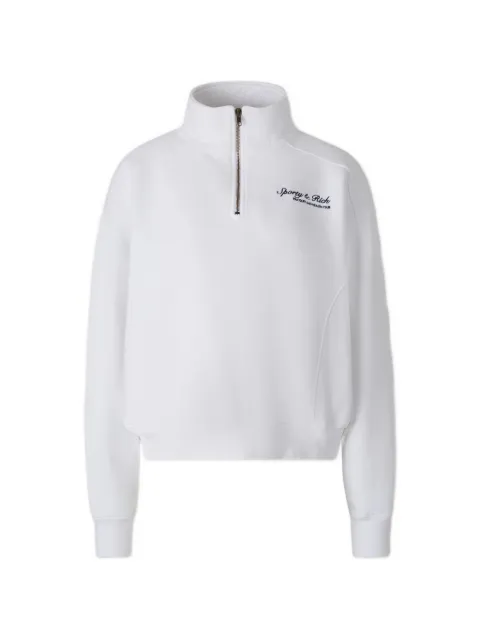 Sporty & Rich sudadera Syracuse bordada con medio cierre