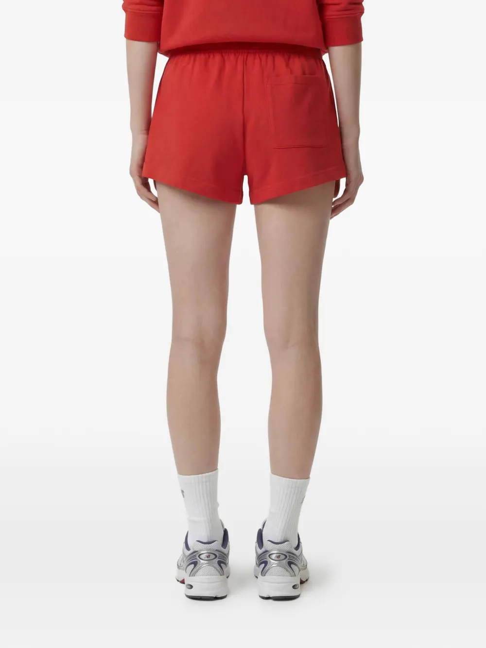 Sporty & Rich Katoenen shorts met logoprint Rood