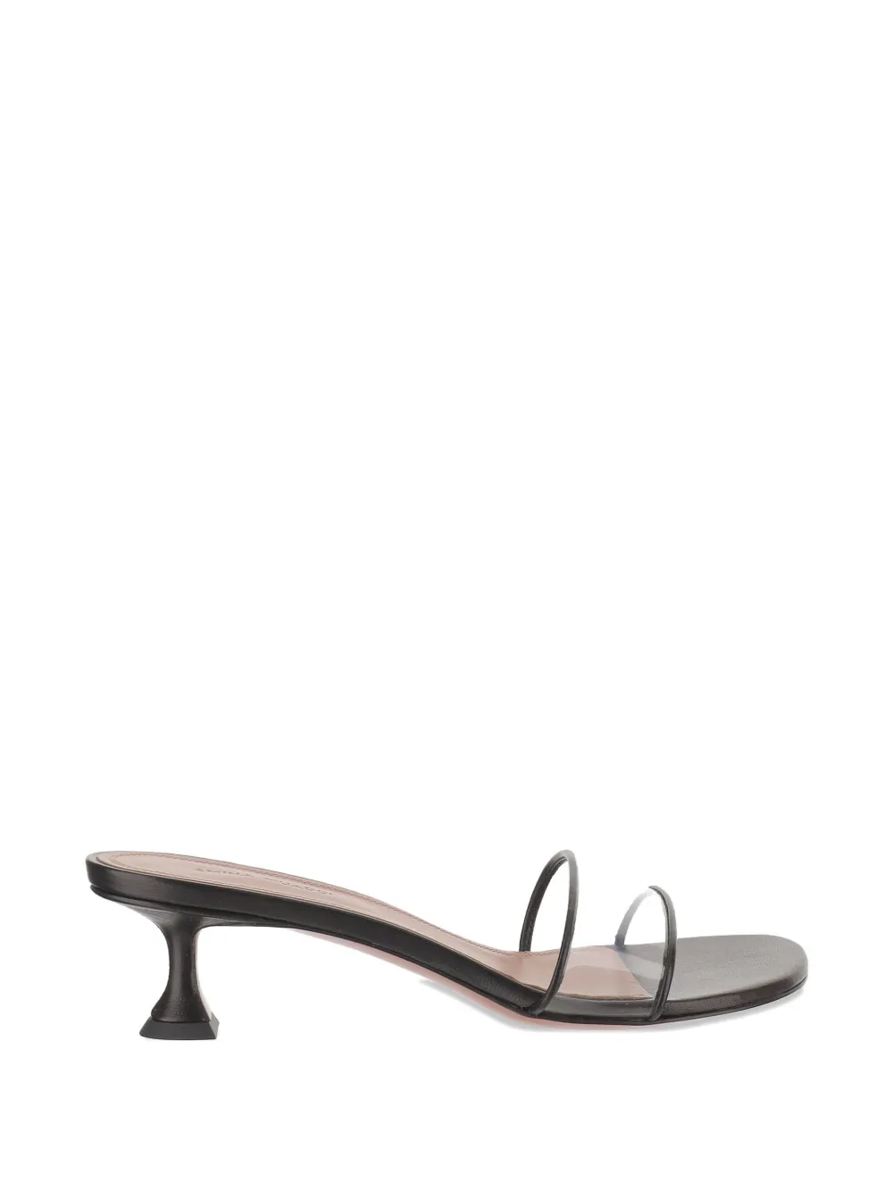 Amina Muaddi Andreea transparent-strap heeled sandals Zwart